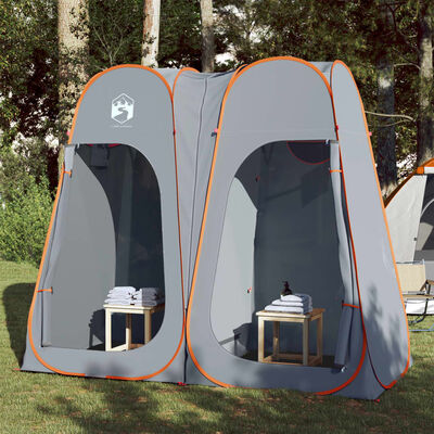 vidaXL Tenda Privacy Pop-Up Grigio e Arancione Impermeabile