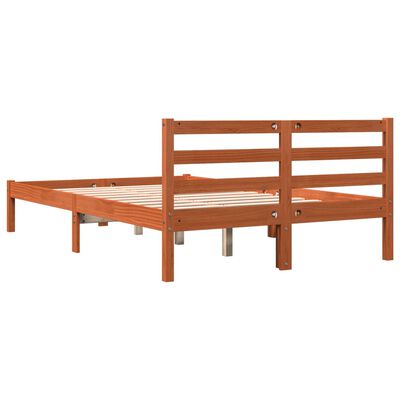 vidaXL Letto senza Materasso Marrone Cera 120x200 cm in Legno di Pino