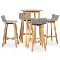 vidaXL Set da Pranzo da Giardino 5 pz in Legno Massello di Acacia