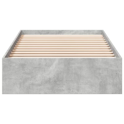 vidaXL Giroletto Cassetti Grigio Cemento 100x200 cm Legno Multistrato