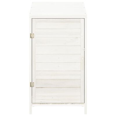 vidaXL Capanno da Giardino Bianco 55x52x112 cm Legno Massello di Abete