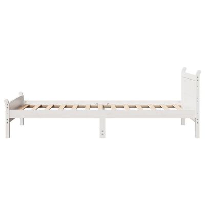 vidaXL Letto senza Materasso Bianco 90x200 cm Legno Massello di Pino