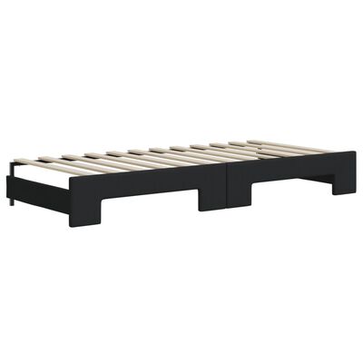 vidaXL Divano Letto con Letto Estraibile Nero 100x200 cm in Tessuto