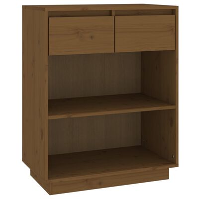 vidaXL Mobile Consolle Ambrato 60x34x75 cm in Legno Massello di Pino