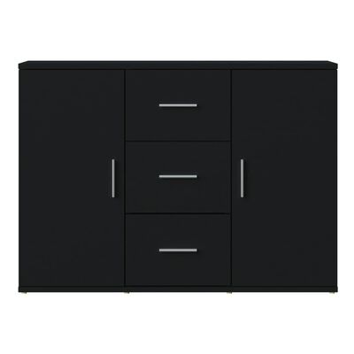 vidaXL Credenza Nera 91x29,5x65 cm in Legno Multistrato