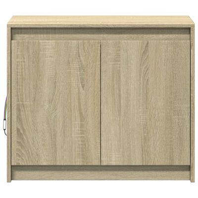 vidaXL Credenza con LED Rovere Sonoma 72x34x61 cm in Legno Multistrato