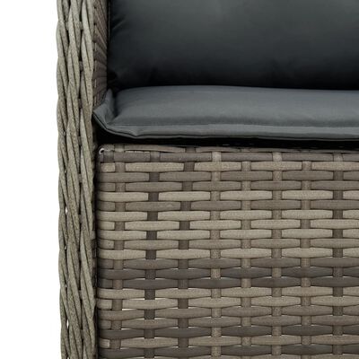 vidaXL Set da Pranzo da Giardino 5 pz con Cuscini in Polyrattan Grigio