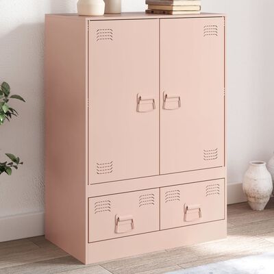 vidaXL Credenza Rosa 67x39x95 cm in Acciaio