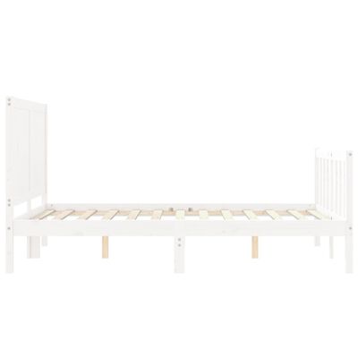 vidaXL Letto senza Materasso Bianco 140x190 cm Legno Massello di Pino