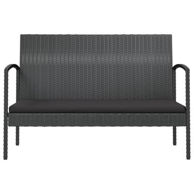 vidaXL Set Divani da Giardino 16 pz con Cuscini in Polyrattan Nero