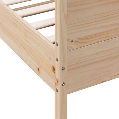 vidaXL Giroletto senza Materasso 100x200 cm in Legno Massello di Pino