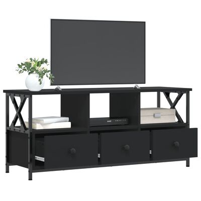 vidaXL Mobile Porta TV Nero 102x33x45 cm in Legno Multistrato e Ferro