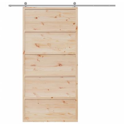 vidaXL Porta per Granaio 100x208 cm in Legno Massello di Pino