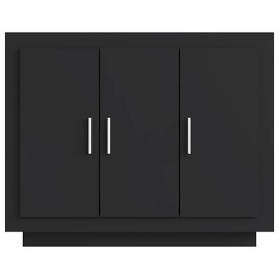 vidaXL Credenza Nera 92x35x75 cm in Legno Multistrato