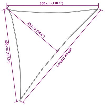 vidaXL Vela Parasole 160 g/m² Verde Scuro 3x4x5 m in HDPE