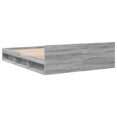 vidaXL Giroletto Cassetti Grigio Sonoma 160x200 cm Legno Multistrato