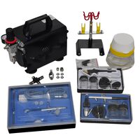 vidaXL Set Compressore Aerografo con 3 Pistole