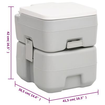 vidaXL Set Toilette da Campeggio Portatile e Supporto Lavamani