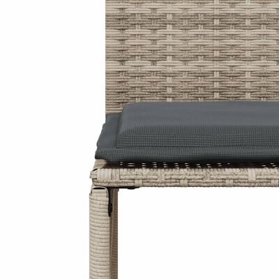 vidaXL Set da Pranzo da Giardino 7 pz Cuscini Polyrattan Grigio Chiaro