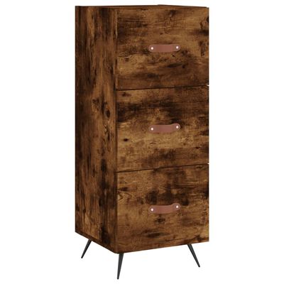 vidaXL Credenza Rovere Fumo 34,5x34x90 cm in Legno Multistrato