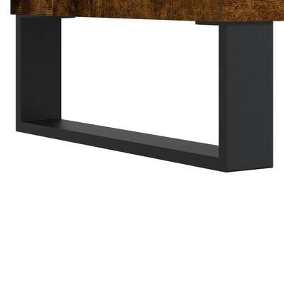 vidaXL Mobile Porta Dischi Rovere Fumo 85x38x48 cm Legno Multistrato