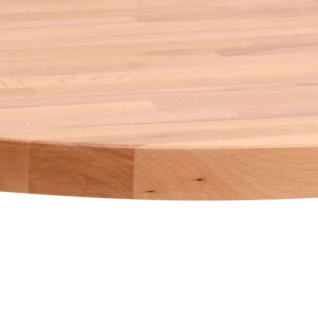 vidaXL Piano per Tavolo Ø60x4 cm Rotondo in Legno Massello di Faggio