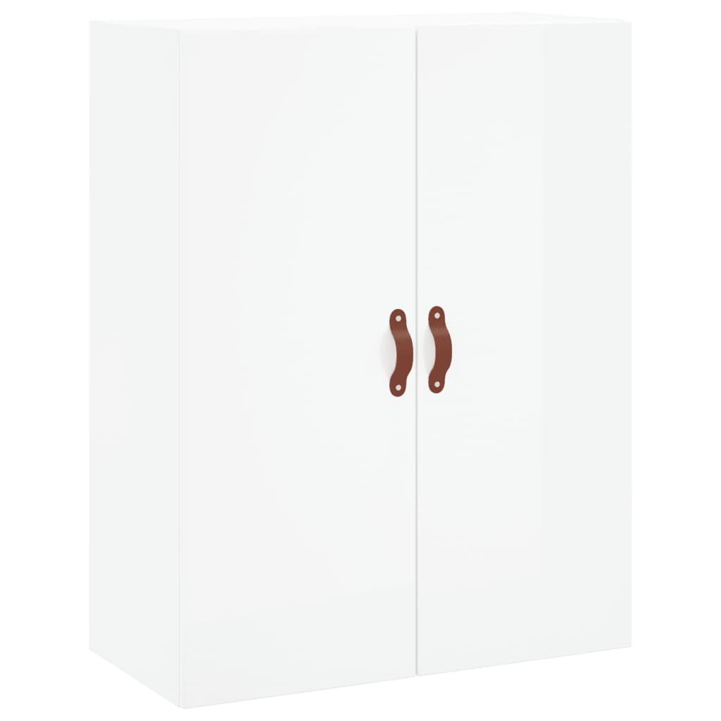 vidaXL Credenza Bianco Lucido 69,5x34x180 cm in Legno Multistrato