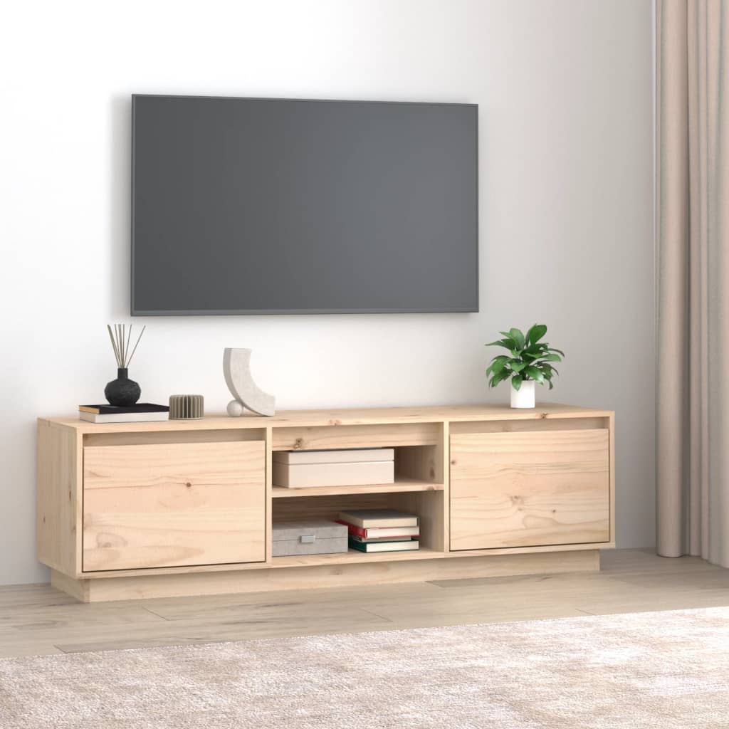 vidaXL Mobile Porta TV 140x35x40 cm in Legno Massello di Pino