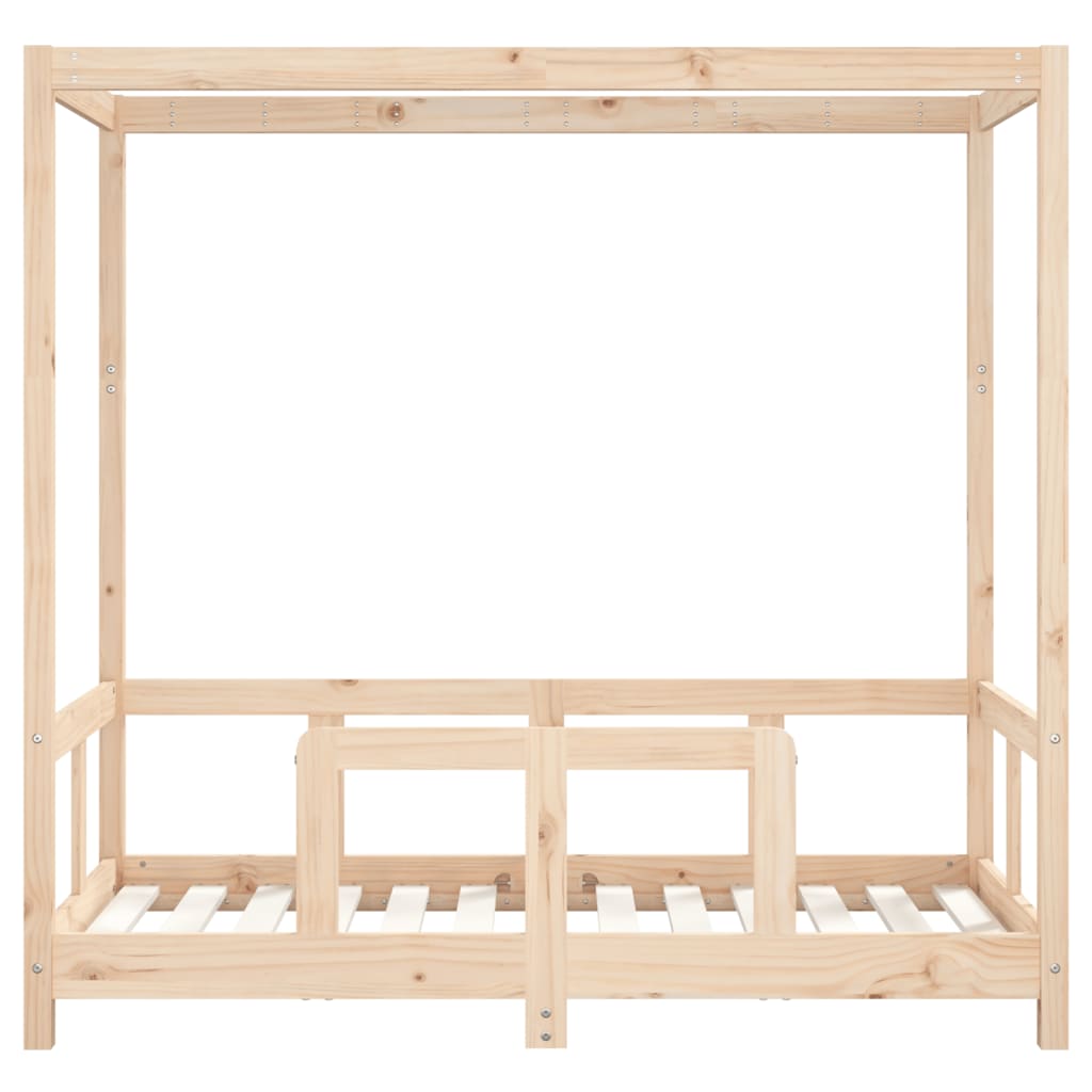 vidaXL Giroletto per Bambini 70x140 cm in Legno Massello di Pino