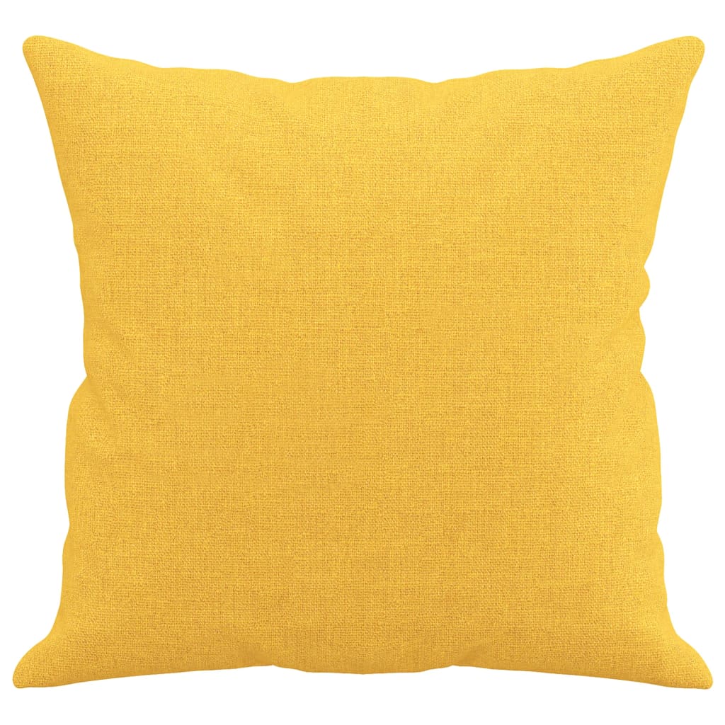 vidaXL Cuscini Decorativi 2 pz Giallo Chiaro 40x40 cm in Tessuto