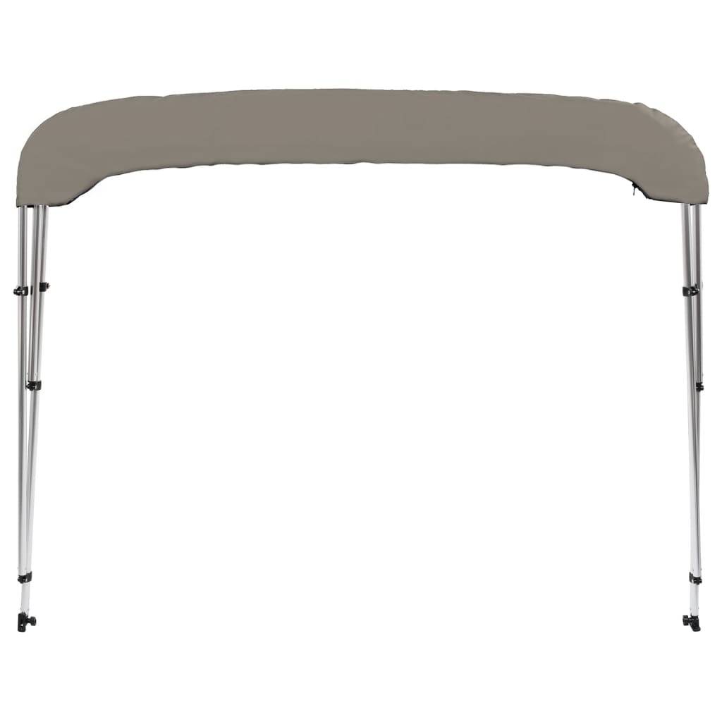 vidaXL Bimini di Prua con Tendalino 3 Archi Grigio 183x196x137 cm