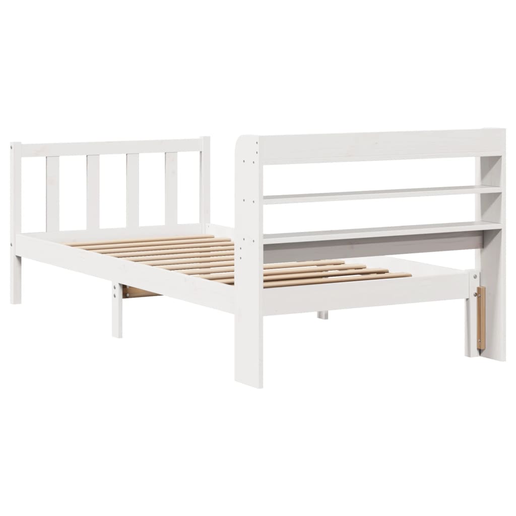 vidaXL Letto senza Materasso Bianco 90x200 cm Legno Massello di Pino