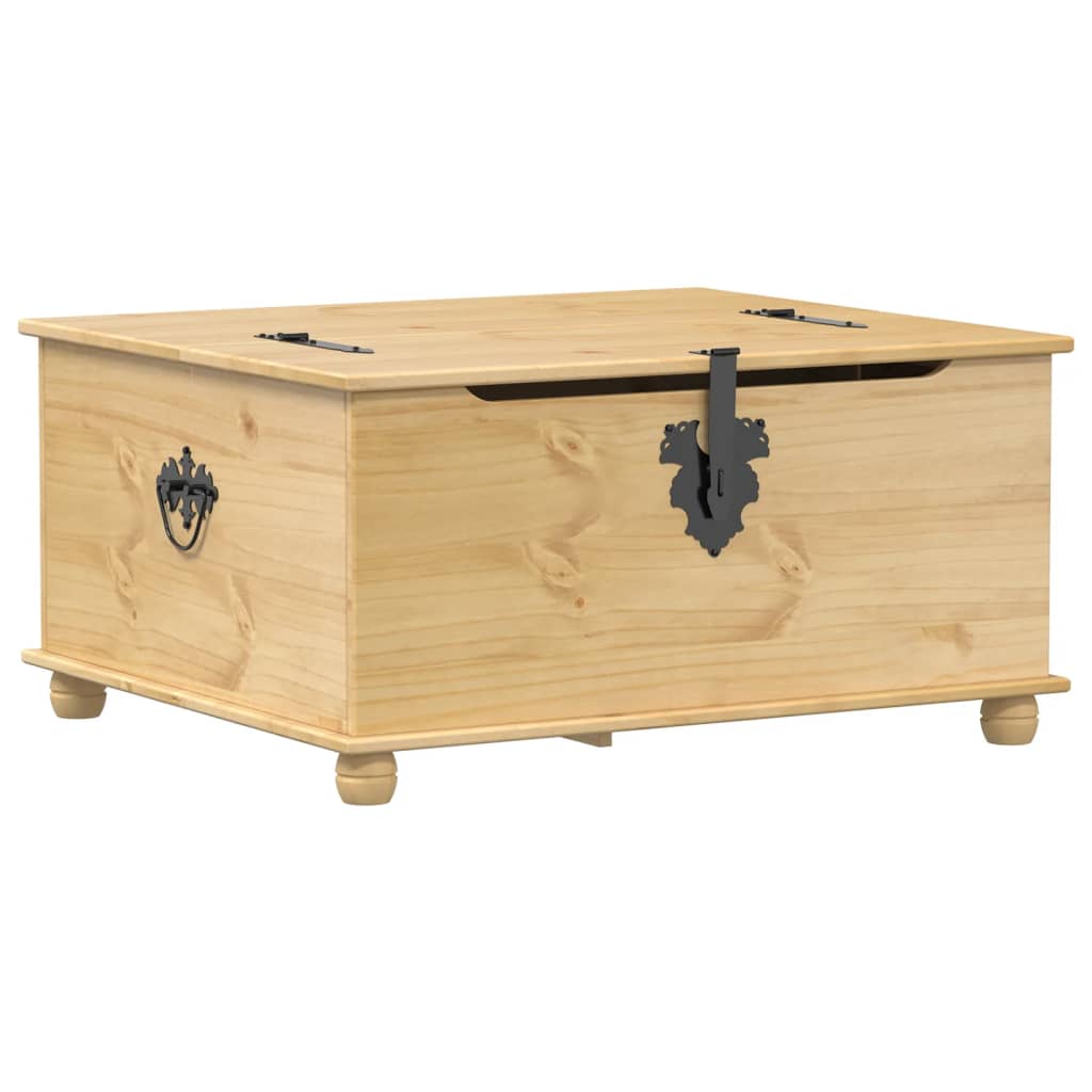 vidaXL Scatola Portaoggetti Corona 90x78x45 cm Legno Massello di Pino