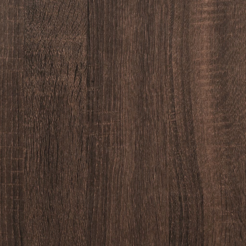 vidaXL Armadietto Vetrina Rovere Marrone 100x15x58cm Legno Multistrato