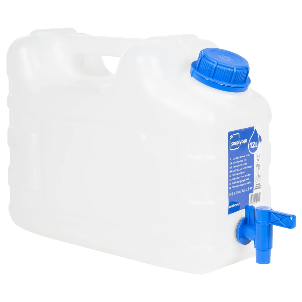 vidaXL Contenitore Acqua con Rubinetto Trasparente 10 L in Plastica