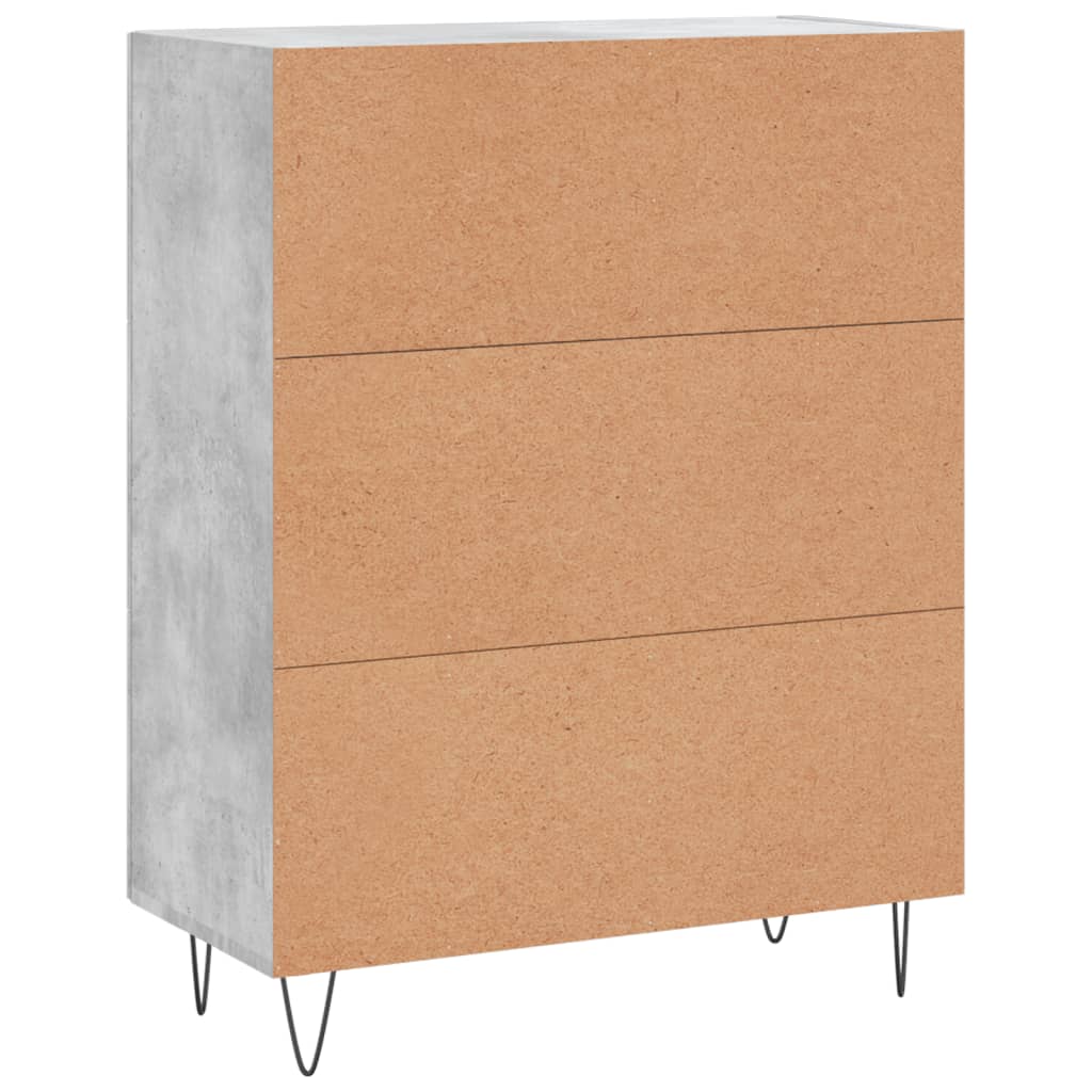 vidaXL Credenza Grigio Cemento 69,5x34x90 cm in Legno Multistrato