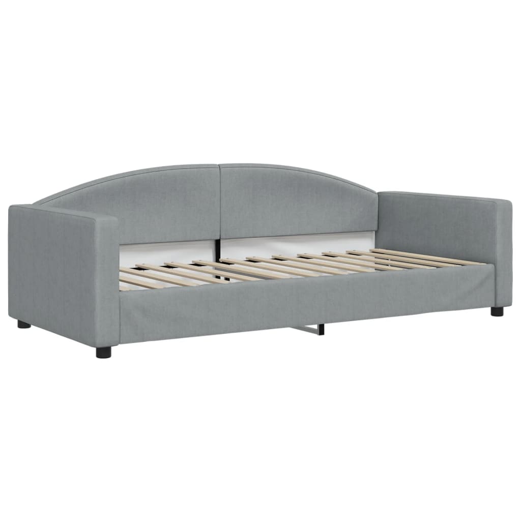 vidaXL Letto da Giorno Grigio Chiaro 90x200 cm in Tessuto