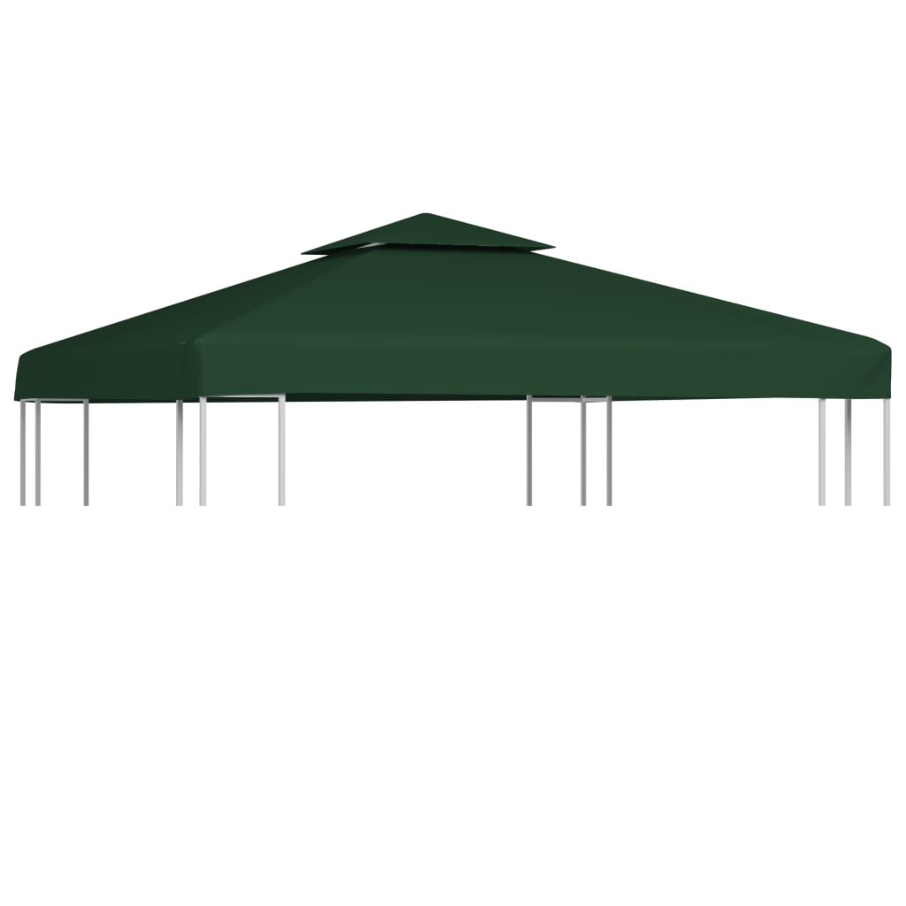 vidaXL Telo di Ricambio per Gazebo 310g/m² Verde 3x3m