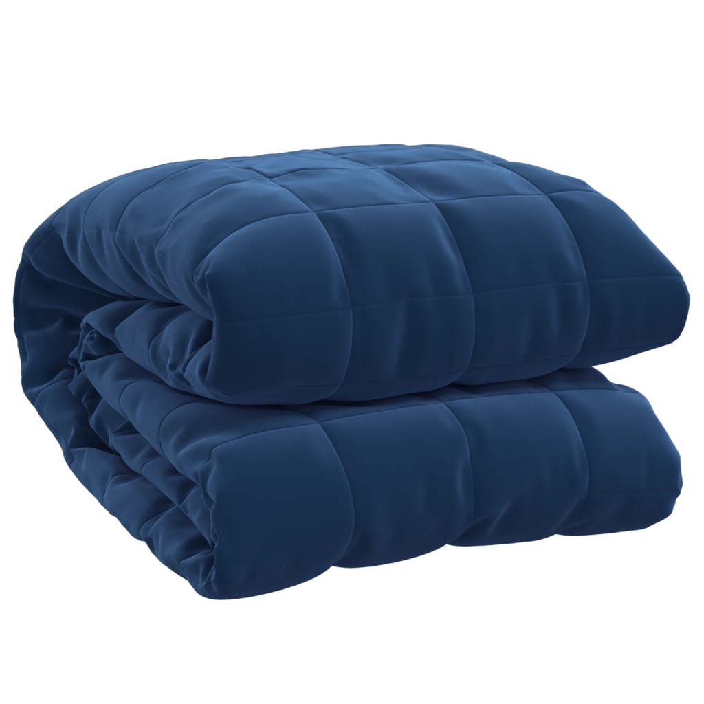 vidaXL Coperta Ponderata Blu 220x240 cm 15 kg Tessuto