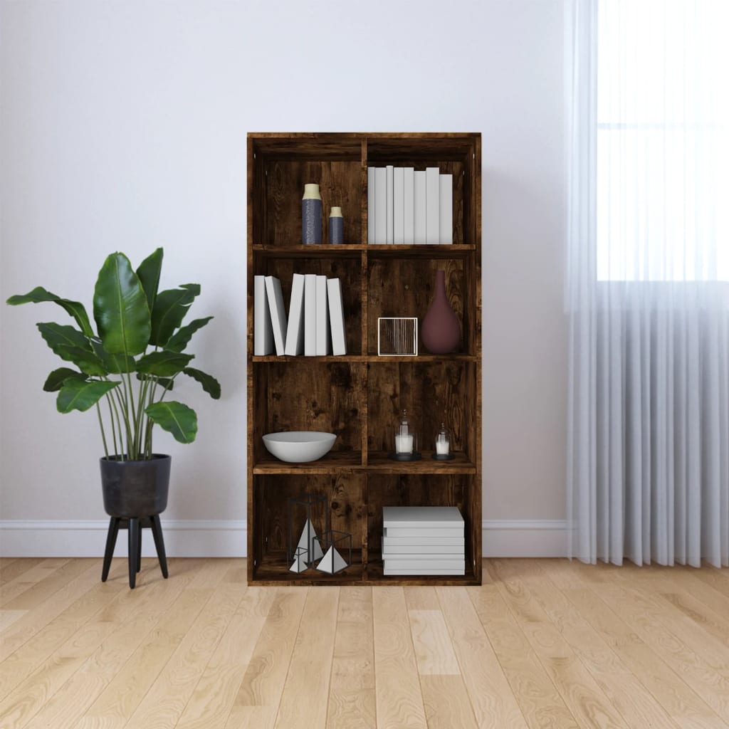 vidaXL Libreria/Credenza Rovere Fumo 66x30x130 cm in Legno Multistrato