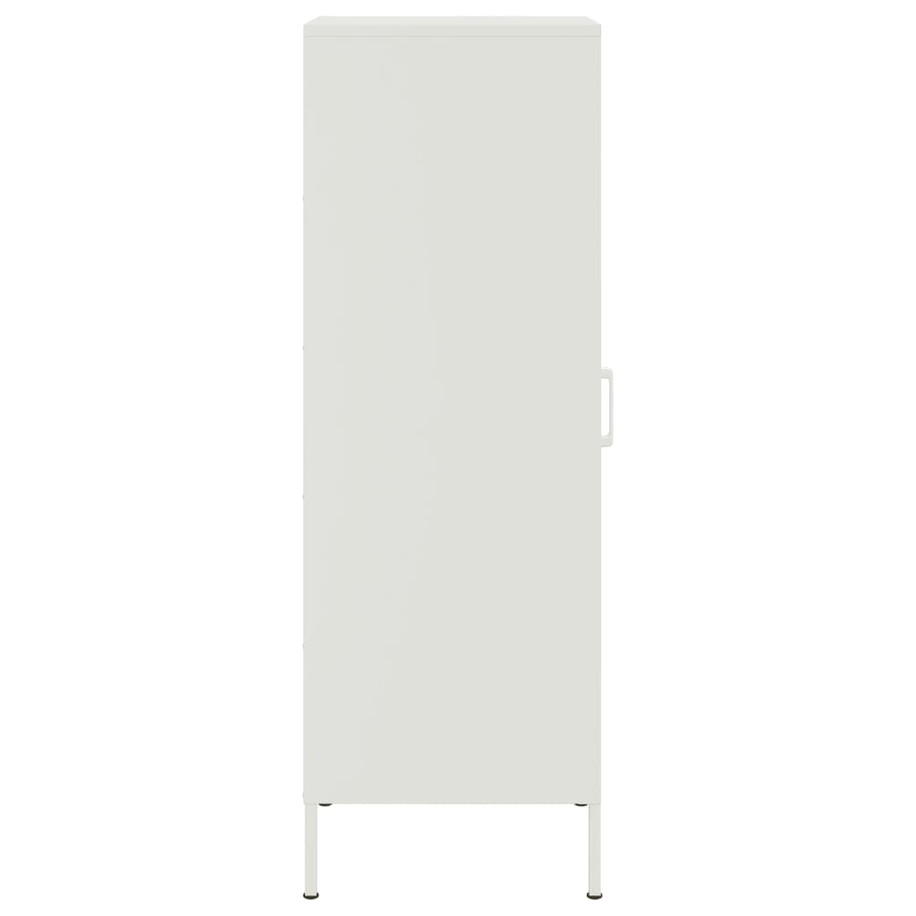 vidaXL Credenza Bianca 36x39x113 cm in Acciaio