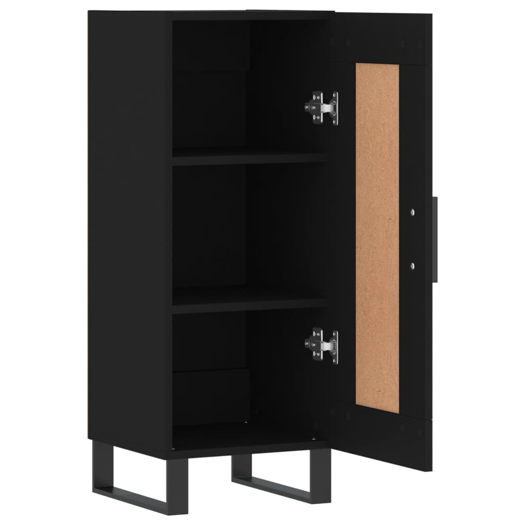 vidaXL Credenza Nero 34,5x34x90 cm in Legno Multistrato