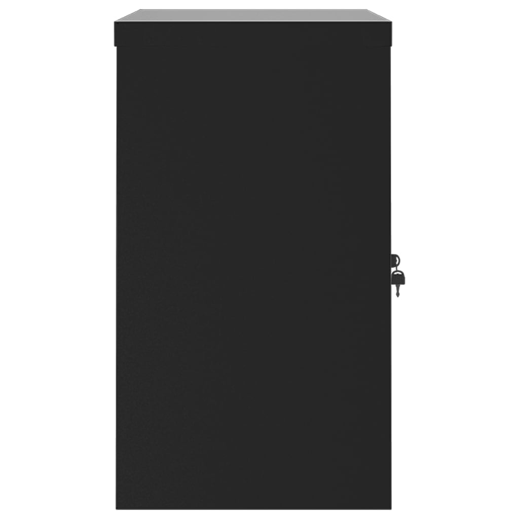 vidaXL Armadio Classificatore Nero 90x40x70 cm in Acciaio