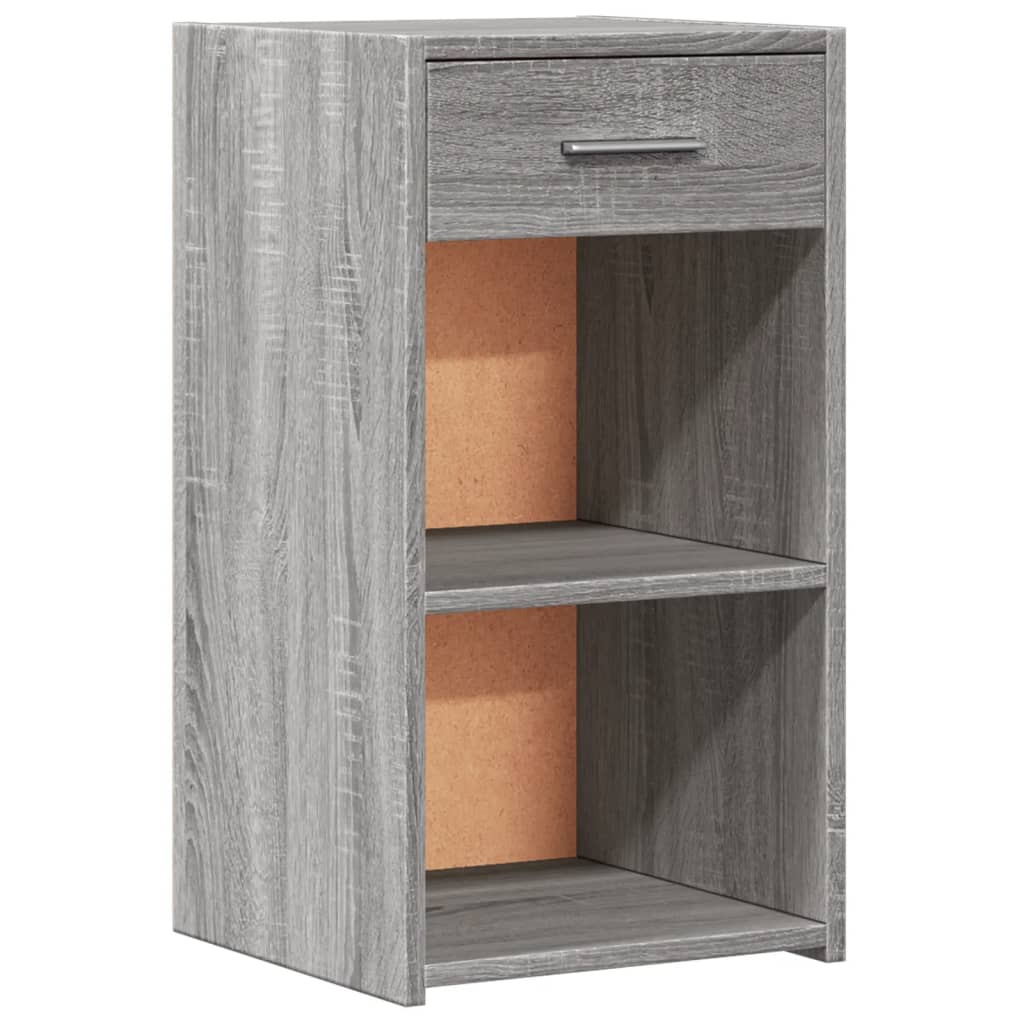 vidaXL Comodino Grigio Sonoma 35x34x65 cm in Legno Multistrato