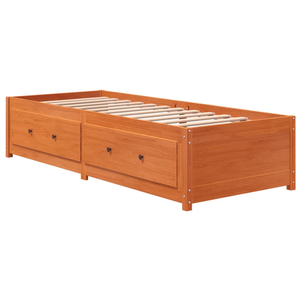 vidaXL Dormeuse Marrone Cera 75x190 cm in Legno Massello di Pino