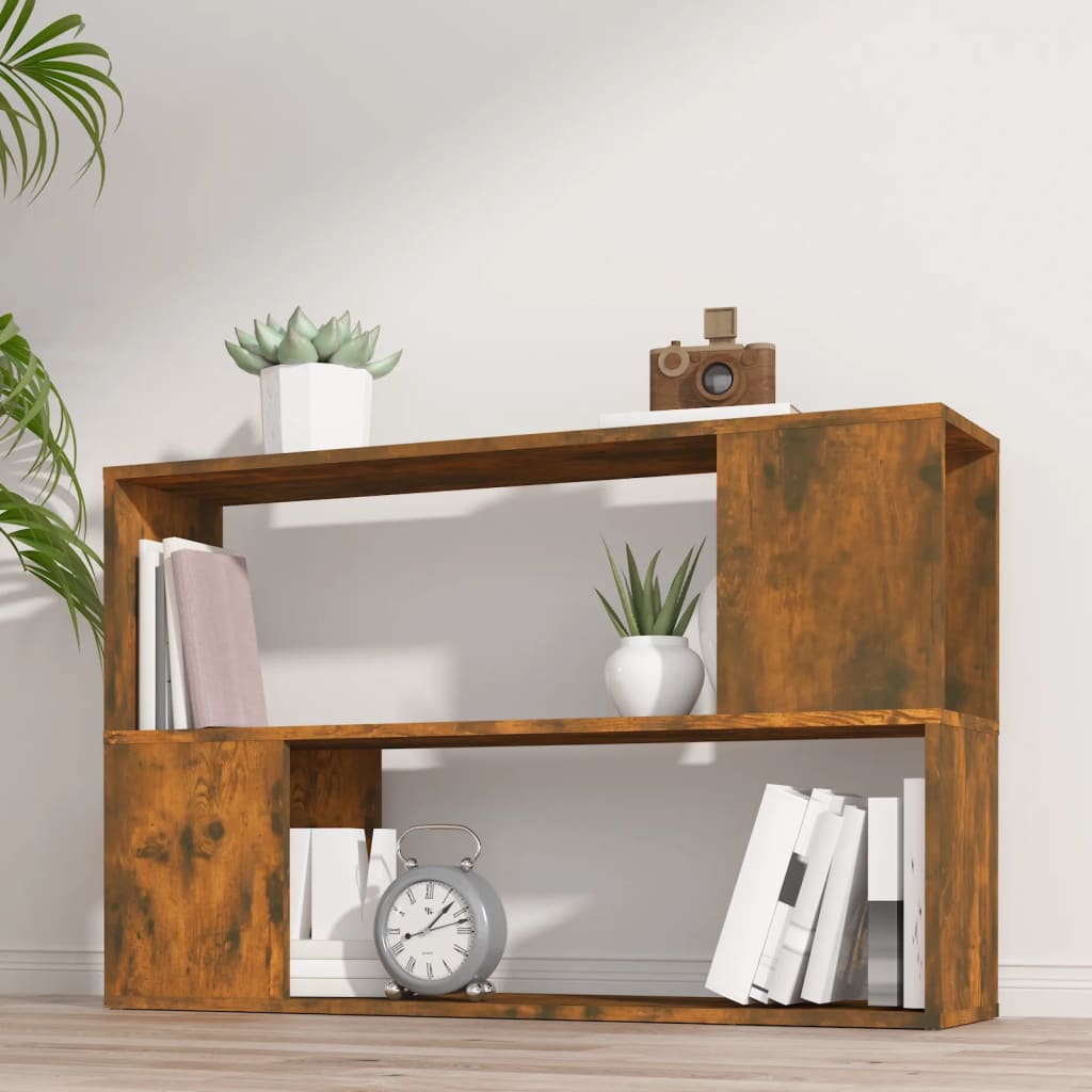 vidaXL Libreria Rovere Fumo 100x24x63 cm in Legno Multistrato