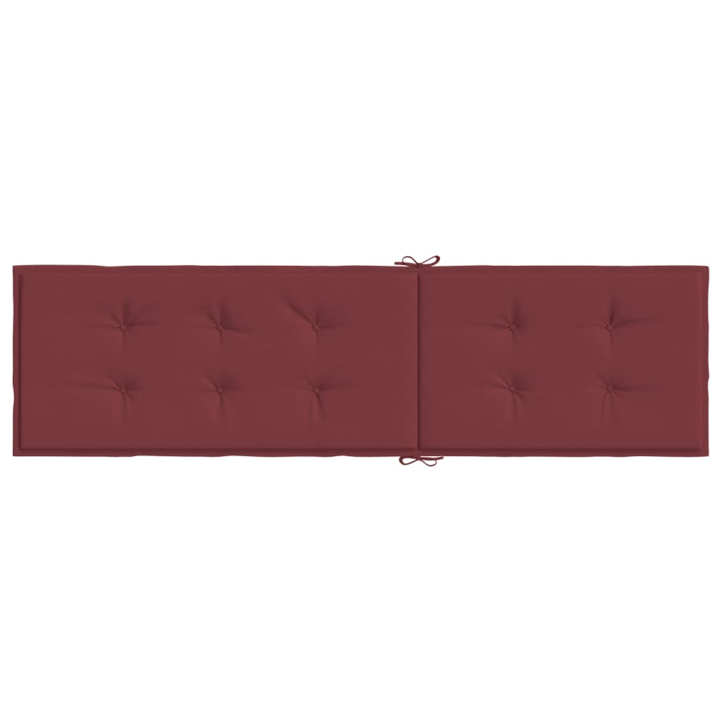 vidaXL Cuscino per Sdraio Rosso Vino Mélange (75+105)x50x3 Tessuto