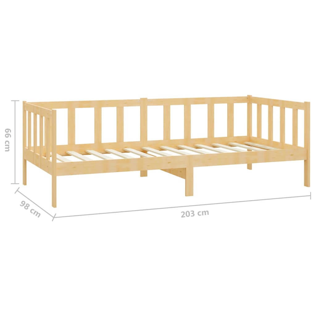 vidaXL Divano Letto con Materasso 90x200 cm Legno Massello di Pino