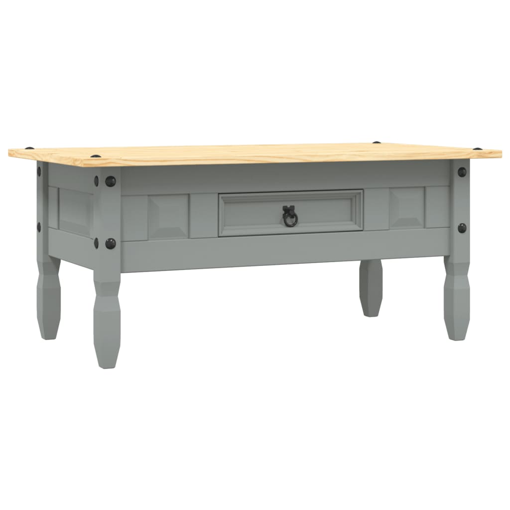 vidaXL Tavolino Caffé Pino Messicano Corona Range Grigio 100x55x44 cm