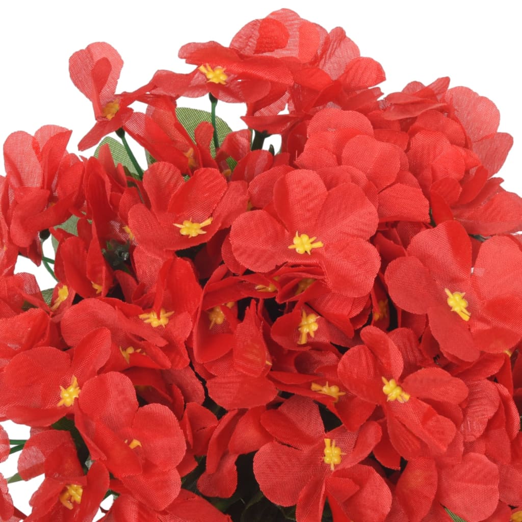 vidaXL Ghirlande Fiori Artificiali Natale 3 pz Rosso 85 cm